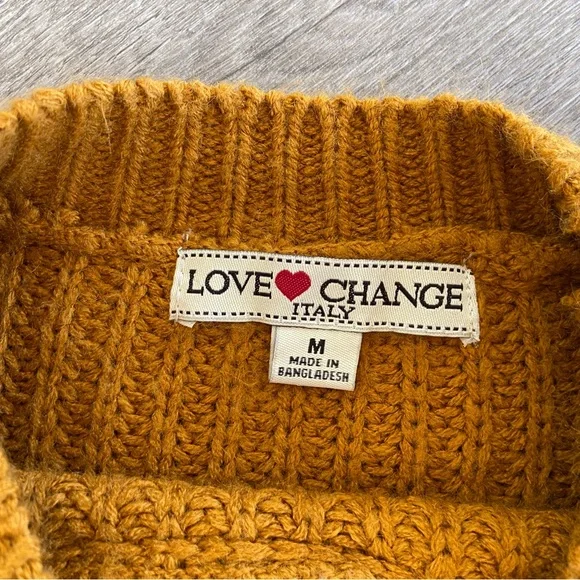 Love Change Italy Cropped Sweater - Size M - Picture 4 of 10